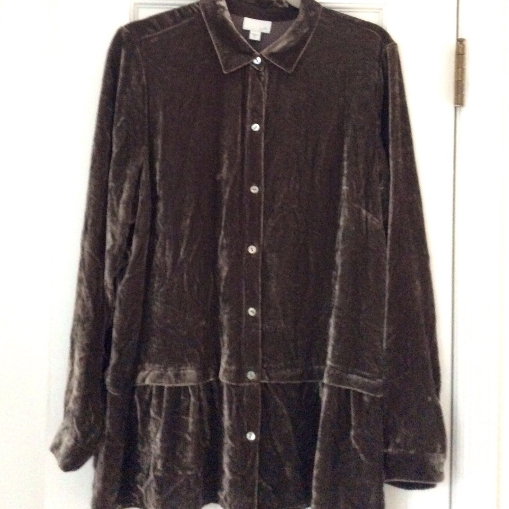 J Jill crushed velvet top  medium